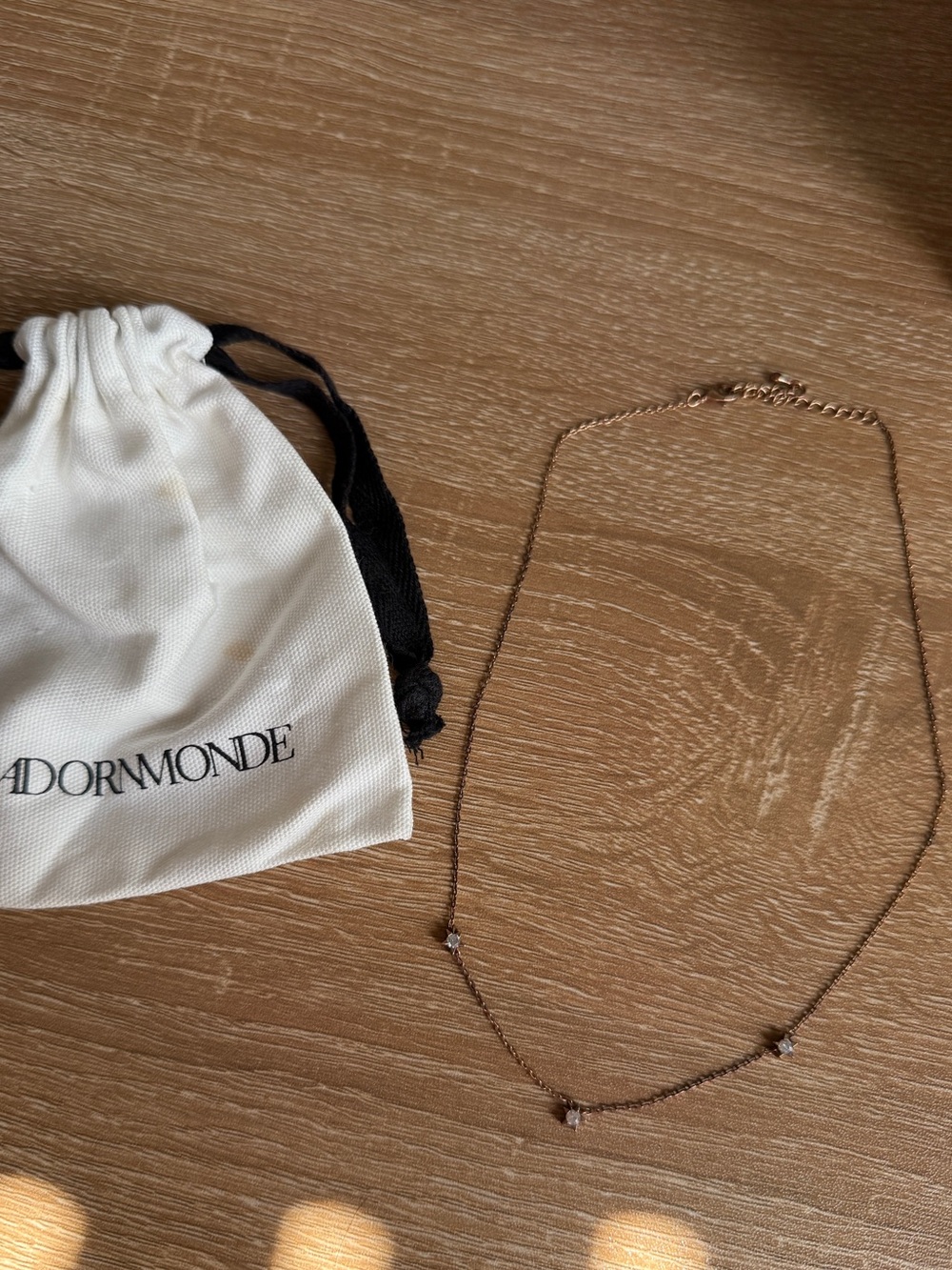 Adornmonde Rose Gold Star Necklace